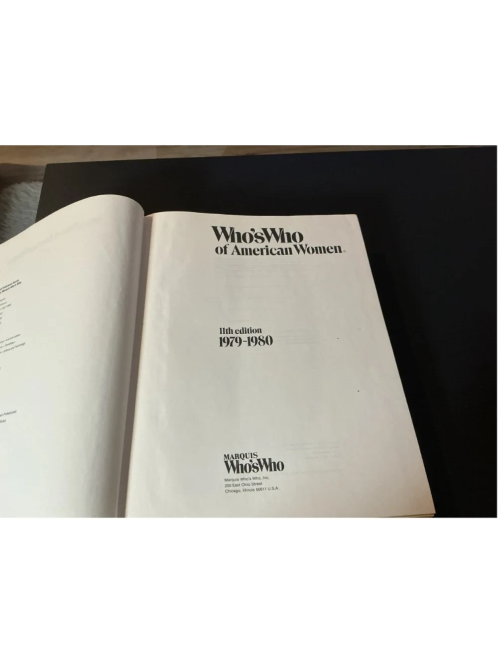 Who's Who in the World 11th Edition 1979-1980 HC Marquis Who’s Who